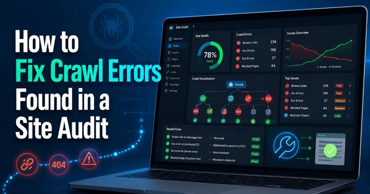How to Fix Crawl Errors Found in a Site Audit